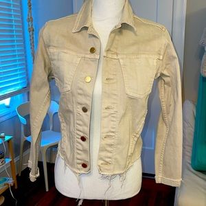 L’Agence Slim Crop Janelle Biscuit Jacket Small